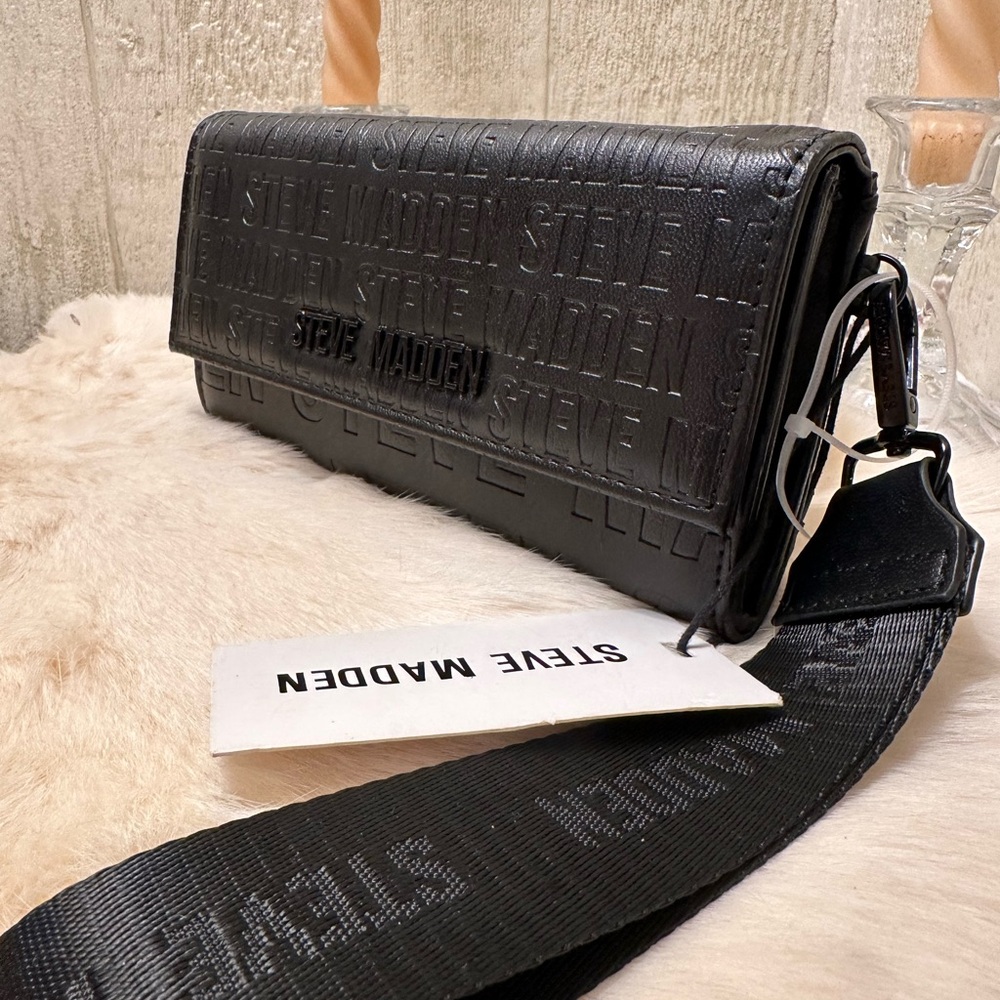 Steve Madden Black long Wallet NWT - Picture 2 of 7